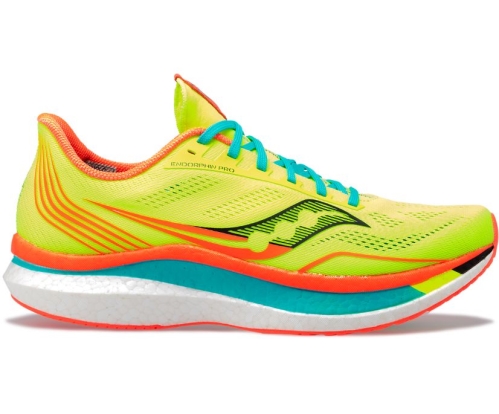 Tenis Saucony Endorphin Pro Mujer Zapatillas Running Citron / Rojas México MX-061-RJ